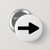 pijl-rechts zwart ronde button 5,7 cm (Voorkant /achterkant)