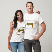 Pijl richting links Draai Richting Bord T-shirt (Unisex)