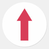 Pijl Ronde Sticker (Voorkant)