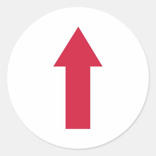 Pijl Ronde Sticker (Voorkant)