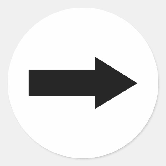 Pijl Ronde Sticker (Voorkant)