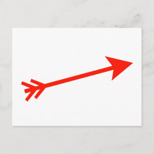 Pijl Rood 15deg Het MUSEUM Zazzle Gifts Briefkaart