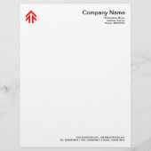 Pijl - rood briefhoofd ontwerp (Voorkant)