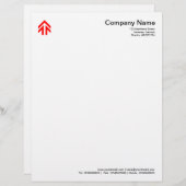 Pijl - rood briefhoofd ontwerp (Voorkant / Achterkant)