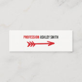 Pijl/rood Mini Visitekaartje (Voorkant)