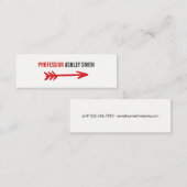 Pijl/rood Mini Visitekaartje (Voorkant / Achterkant)