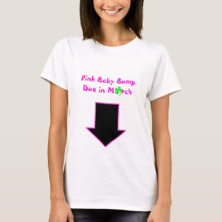 Pijl, Roze Baby Bump Due in March T-shirt