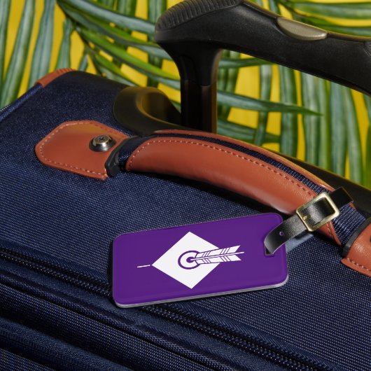 Pijl snijdt doel Bagagelabels aan (Voorkant Insitu 3)