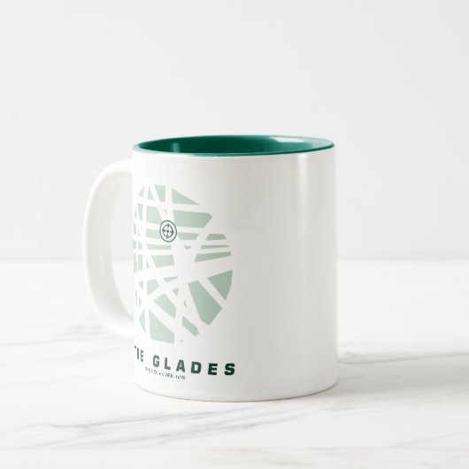 Pijl | Stadskaart Glades Tweekleurige Koffiemok (Voorkant links)