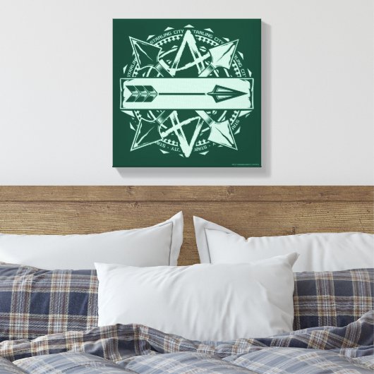 Pijl | Starling City Arrow-badge Canvas Afdruk (Insitu (Slaapkamer))