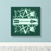 Pijl | Starling City Arrow-badge Canvas Afdruk (Insitu (Houten vloer))