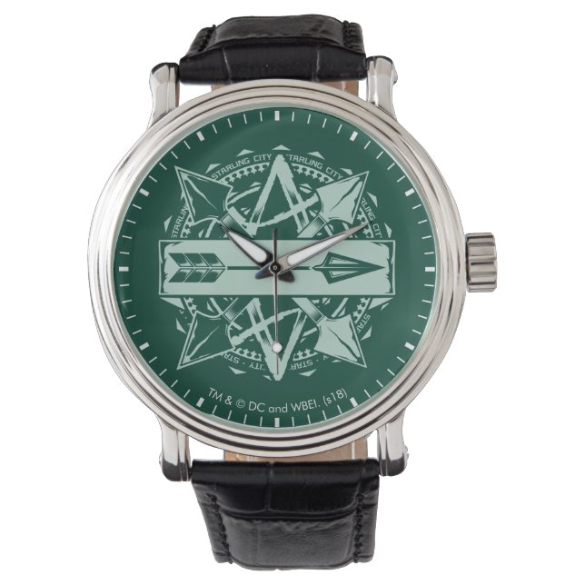 Pijl | Starling City Arrow-badge Horloge (Voorkant)