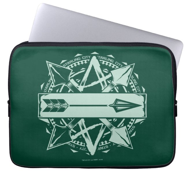Pijl | Starling City Arrow-badge Laptop Sleeve (Voorkant)