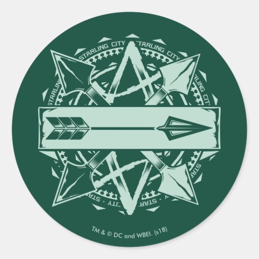 Pijl | Starling City Arrow-badge Ronde Sticker (Voorkant)