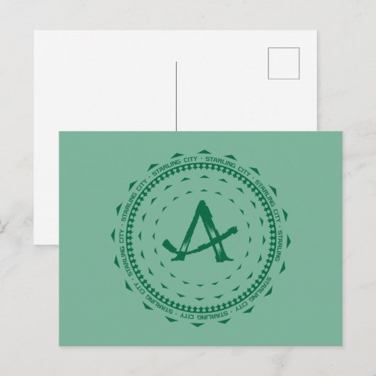 Pijl | Starling City Arrow Logo Briefkaart (Voorkant / Achterkant)