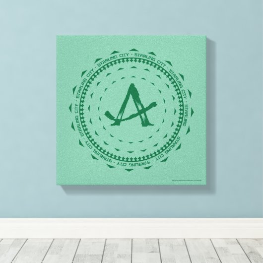 Pijl | Starling City Arrow Logo Canvas Afdruk (Insitu (Houten vloer))