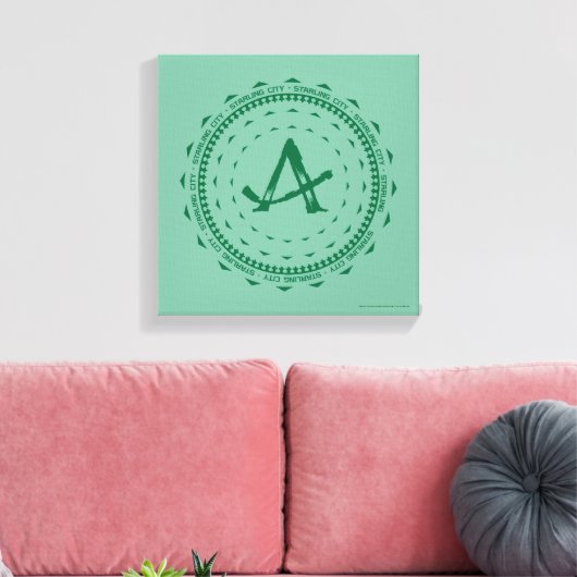 Pijl | Starling City Arrow Logo Canvas Afdruk (Insitu (Woonkamer))
