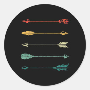  Pijl Traditionele Archerie Bow Hunti Ronde Sticker