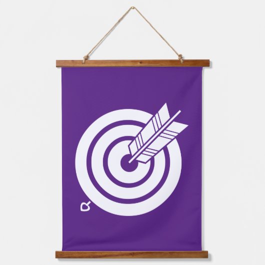 Pijl trof een rond doelwit hangend wandkleed (Voorkant)