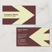Pijl v3 (crème) - Bruin Visitekaartje (Voorkant / Achterkant)