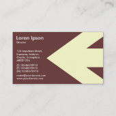 Pijl v3 (crème) - Bruin Visitekaartje (Achterkant)