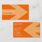 Pijl v3 (crème) - Oranje FF6600 Visitekaartje (Voorkant / Achterkant)