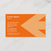 Pijl v3 (crème) - Oranje FF6600 Visitekaartje (Achterkant)