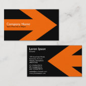 Pijl v3 (Oranje) - Zwart Visitekaartje (Voorkant / Achterkant)