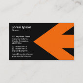 Pijl v3 (Oranje) - Zwart Visitekaartje (Achterkant)