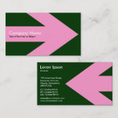 Pijl v3 (roze) - Donkergroen 003300 Visitekaartje (Voorkant / Achterkant)