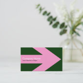 Pijl v3 (roze) - Donkergroen 003300 Visitekaartje (Staand voorkant)