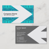 Pijl v3 (wit) - Aqua Blue Fest Visitekaartje (Voorkant / Achterkant)