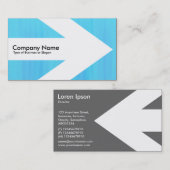 Pijl v3 (wit) - Blauwe gekleurde textuur Visitekaartje (Voorkant / Achterkant)