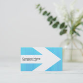 Pijl v3 (wit) - Blauwe gekleurde textuur Visitekaartje (Staand voorkant)