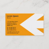 Pijl v3 (wit) - Oranje FF9900 Visitekaartje (Achterkant)