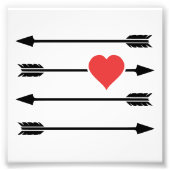 Pijl-Valentijnsdag Cupid Foto Afdruk (Voorkant)