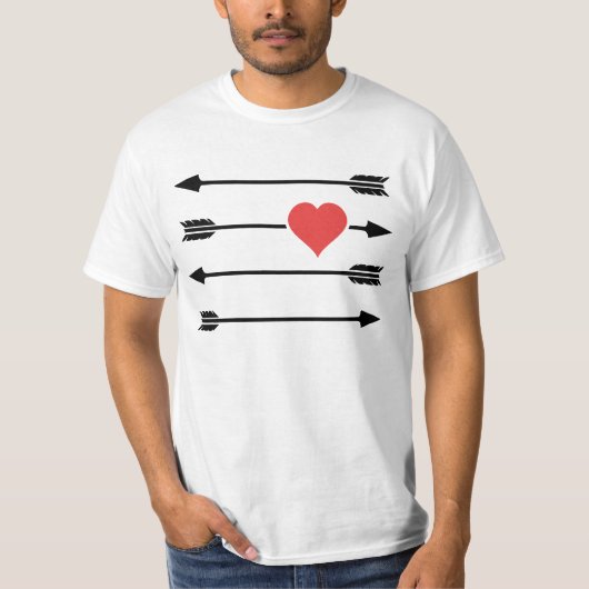 Pijl-Valentijnsdag Cupid T-shirt (Voorkant)