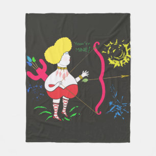 Pijl van Cupid op een Fleece Deken