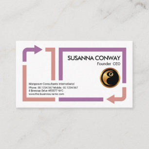 Pijl-verplaatsing Lijst personeel Visitekaartje