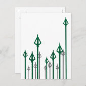 Pijl | Verticale pijlen Grafisch Briefkaart (Voorkant / Achterkant)