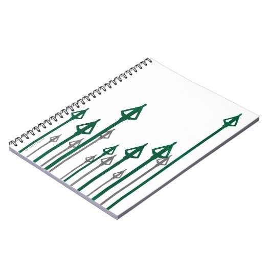 Pijl | Verticale pijlen Grafisch Notitieboek (Linkerzijde)