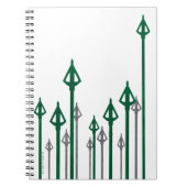 Pijl | Verticale pijlen Grafisch Notitieboek (Voorkant)