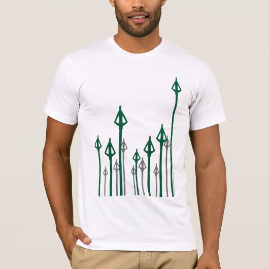 Pijl | Verticale pijlen Grafisch T-shirt (Voorkant)