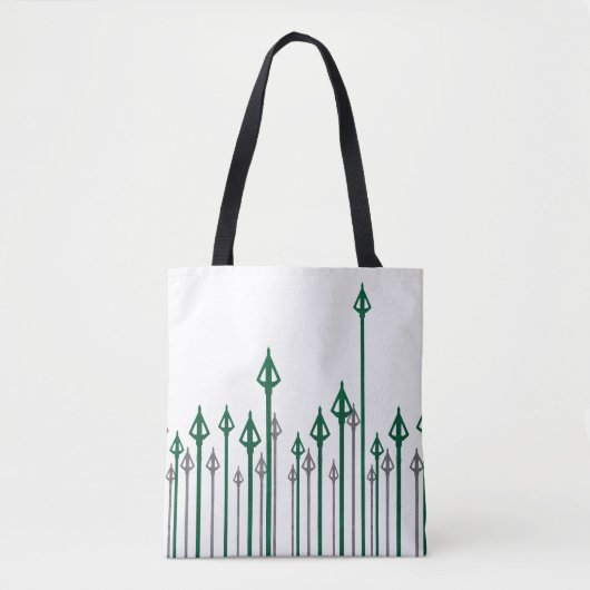 Pijl | Verticale pijlen Grafisch Tote Bag (Voorkant)