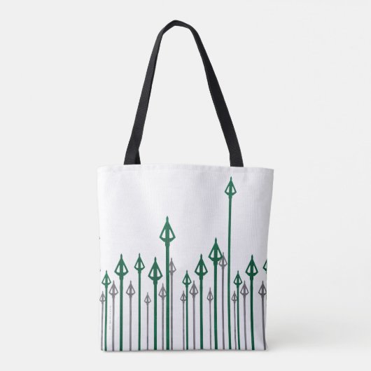 Pijl | Verticale pijlen Grafisch Tote Bag (Achterkant)