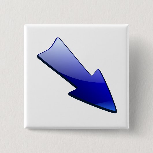 Pijl Vierkante Button 5,1 Cm (Voorkant)