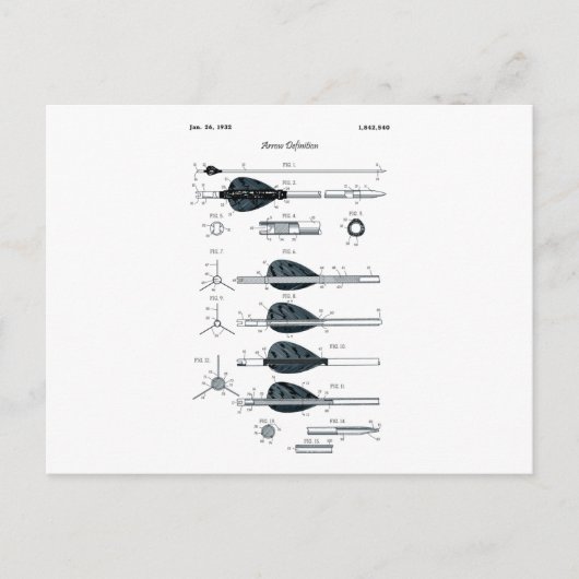 Pijl voor het definiëren van architectuur briefkaart (Voorkant)