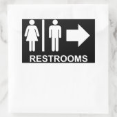 Pijl voor verstelbord rechthoekige sticker (Tas)