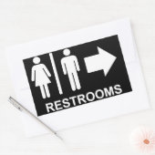 Pijl voor verstelbord rechthoekige sticker (Envelop)