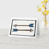 Pijl-Wenskaart - Blank binnen Kaart (Gele Bloem)